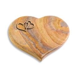 Grabstein Coeur/Rainbow Herzen (Bronze)