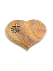 Grabstein Coeur/Rainbow Kreuz 1 (Bronze)
