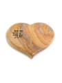 Grabstein Coeur/Rainbow Kreuz 1 (Bronze)