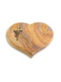 Grabstein Coeur/Rainbow Kreuz/Rose (Bronze)