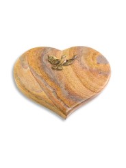 Grabstein Coeur/Rainbow Taube (Bronze)