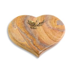 Grabstein Coeur/Rainbow Taube (Bronze)