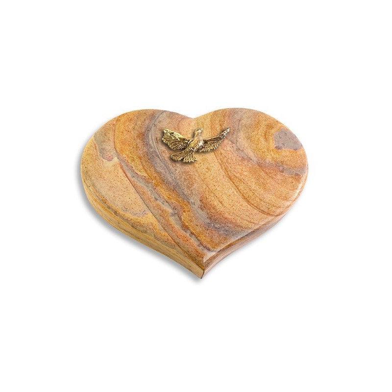 Grabstein Coeur/Rainbow Taube (Bronze)