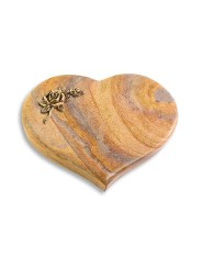 Grabstein Coeur/Rainbow Rose 1 (Bronze)
