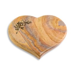 Grabstein Coeur/Rainbow Rose 1 (Bronze)