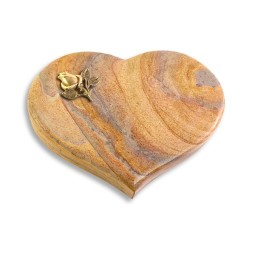 Grabstein Coeur/Rainbow Rose 3 (Bronze)