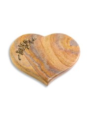 Grabstein Coeur/Rainbow Rose 5 (Bronze)