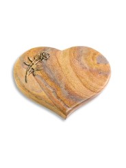 Grabstein Coeur/Rainbow Rose 6 (Bronze)