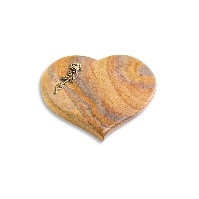 Grabstein Coeur/Rainbow Rose 7 (Bronze)