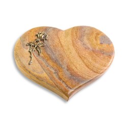 Grabstein Coeur/Rainbow Rose 2 (Bronze)