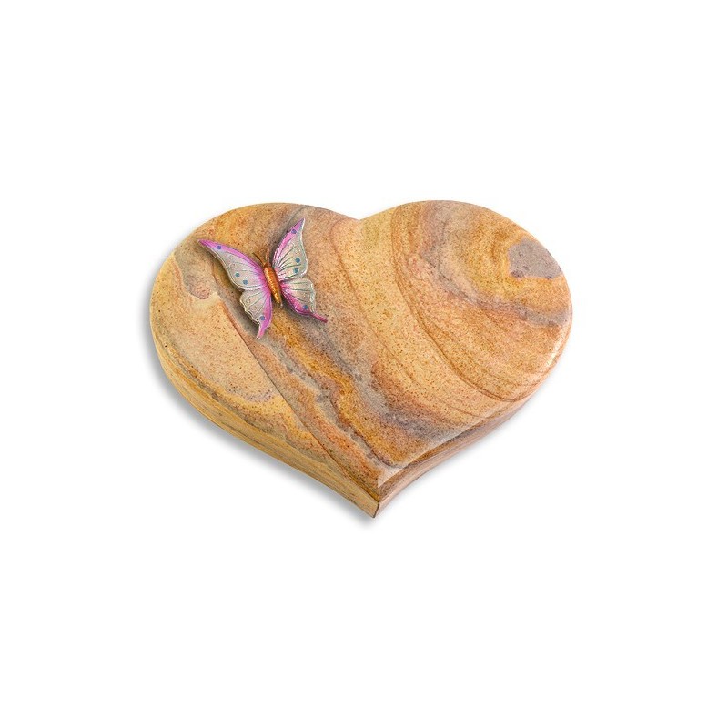 Grabstein Coeur/Rainbow Papillon 1 (Color)