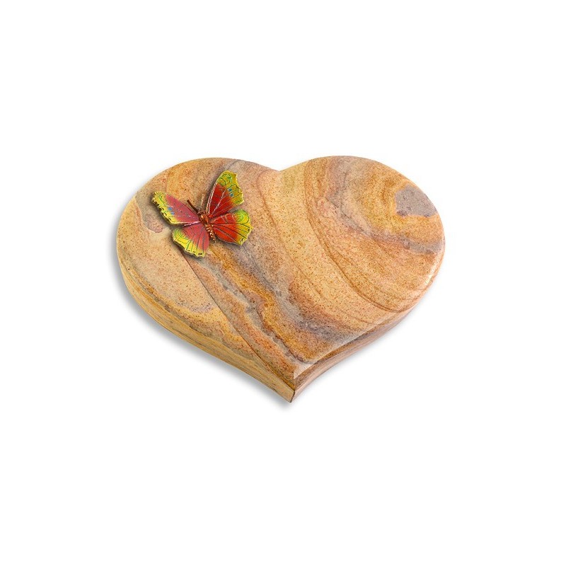 Grabstein Coeur/Rainbow Papillon 2 (Color)