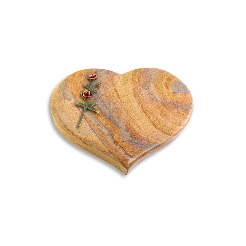 Grabstein Coeur/Rainbow Rose 6 (Color)