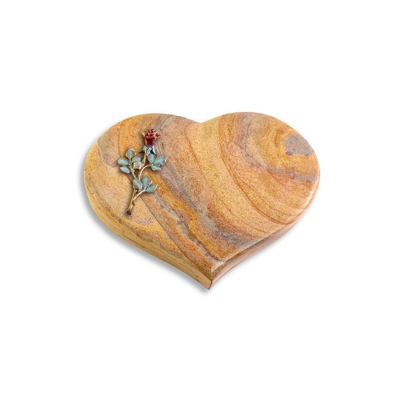 Grabstein Coeur/Rainbow Rose 7 (Color)