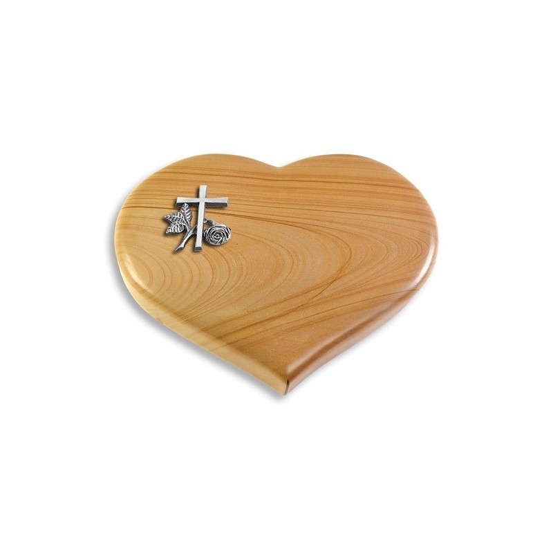 Grabstein Coeur/Woodland Kreuz 1 (Alu)