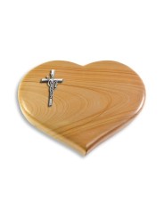 Grabstein Coeur/Woodland Kreuz/Ähren (Alu)