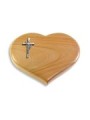 Grabstein Coeur/Woodland Kreuz/Ähren (Alu)