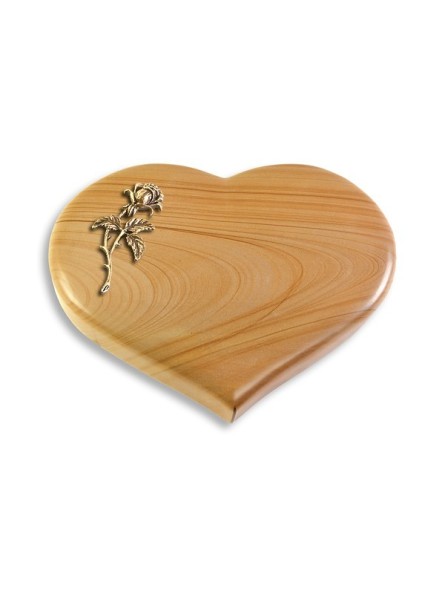 Grabstein Coeur/Woodland Rose 2 (Bronze)