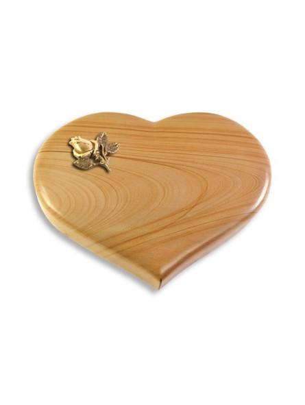 Grabstein Coeur/Woodland Rose 3 (Bronze)