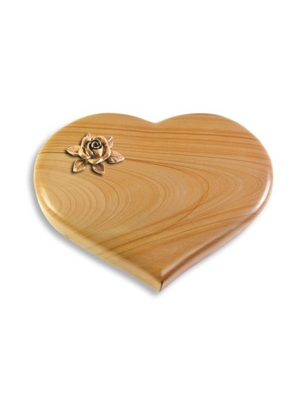 Grabstein Coeur/Woodland Rose 4 (Bronze)