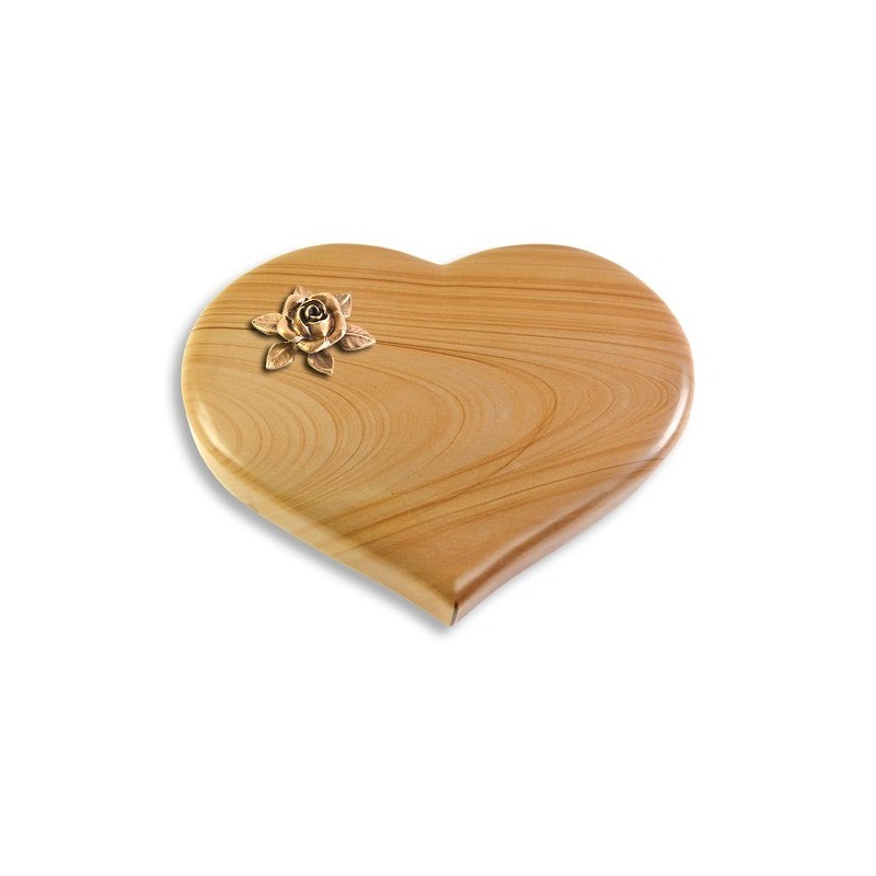 Grabstein Coeur/Woodland Rose 4 (Bronze)