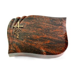 Grabstein Eterna/Aruba Kreuz/Rose (Bronze)