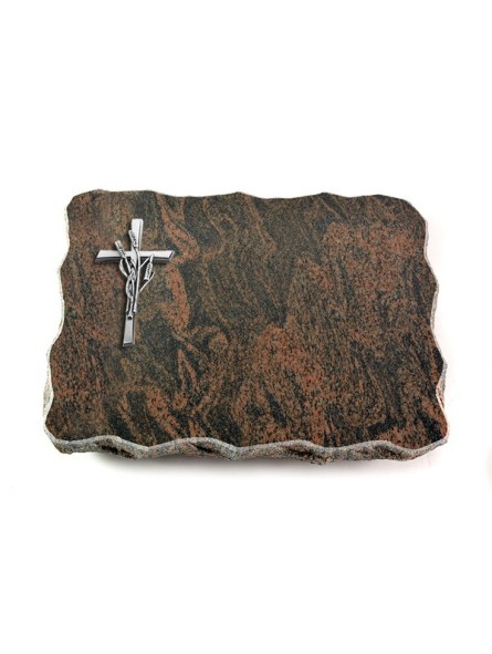 Grabplatte Barap Pure Kreuz/Ähren (Alu)