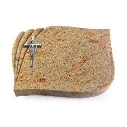 Grabstein Eterna/New-Kashmir Kreuz/Ähren (Alu)