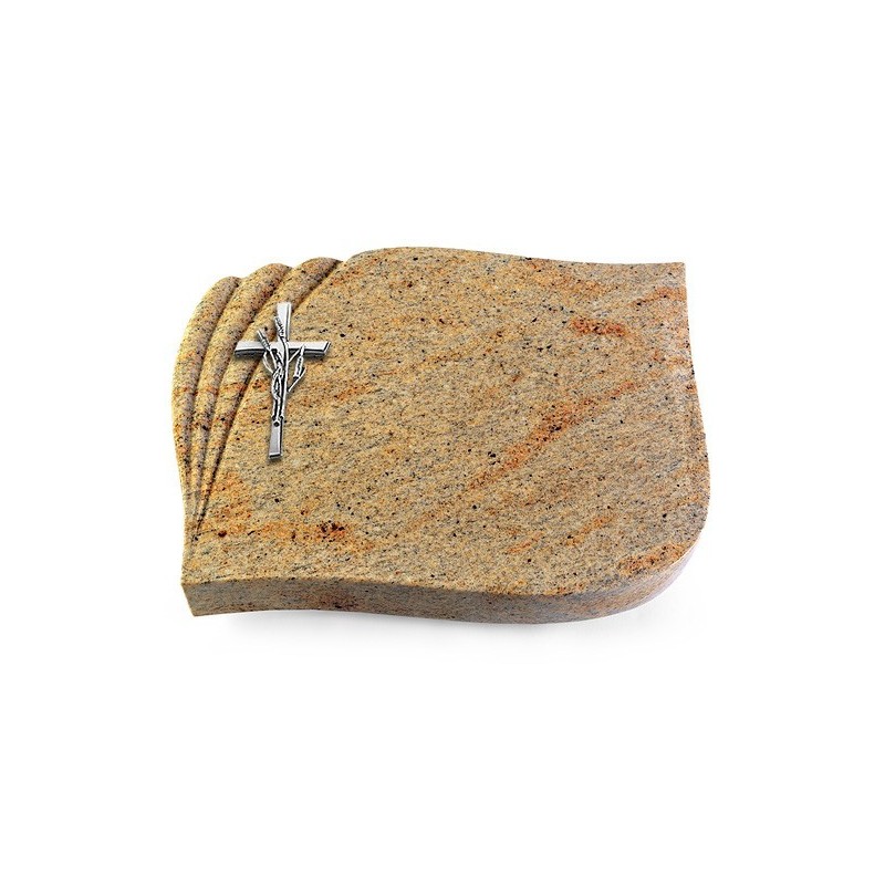 Grabstein Eterna/New-Kashmir Kreuz/Ähren (Alu)