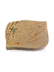 Grabstein Eterna/New-Kashmir Kreuz/Ähren (Bronze)