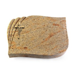 Grabstein Eterna/New-Kashmir Kreuz/Ähren (Bronze)