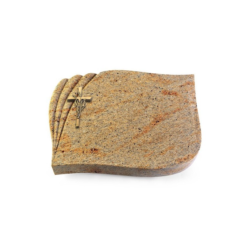 Grabstein Eterna/New-Kashmir Kreuz/Ähren (Bronze)