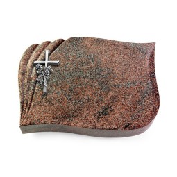 Grabstein Eterna/Paradiso Kreuz/Rose (Alu)