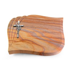 Grabstein Eterna/Rainbow Kreuz/Ähren (Alu)