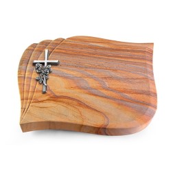 Grabstein Eterna/Rainbow Kreuz/Rose (Alu)