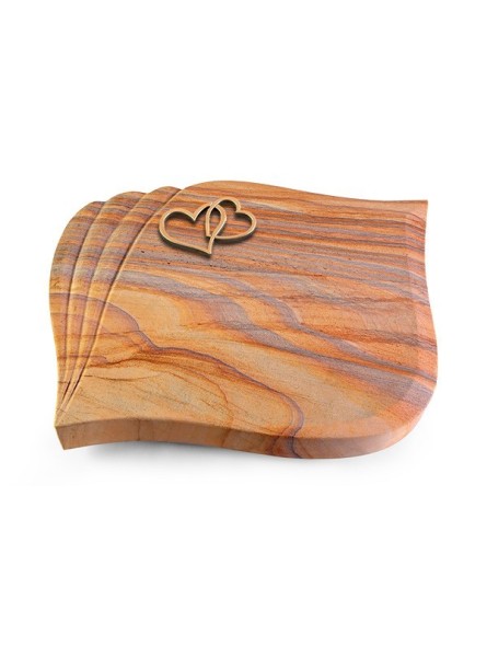Grabstein Eterna/Rainbow Herzen (Bronze)