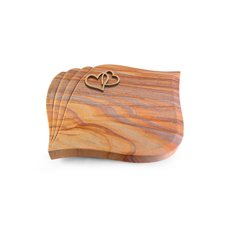 Grabstein Eterna/Rainbow Herzen (Bronze)