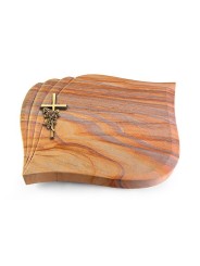 Grabstein Eterna/Rainbow Kreuz/Rose (Bronze)