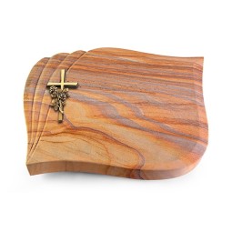 Grabstein Eterna/Rainbow Kreuz/Rose (Bronze)