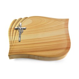 Grabstein Eterna/Woodland Kreuz/Ähren (Alu)