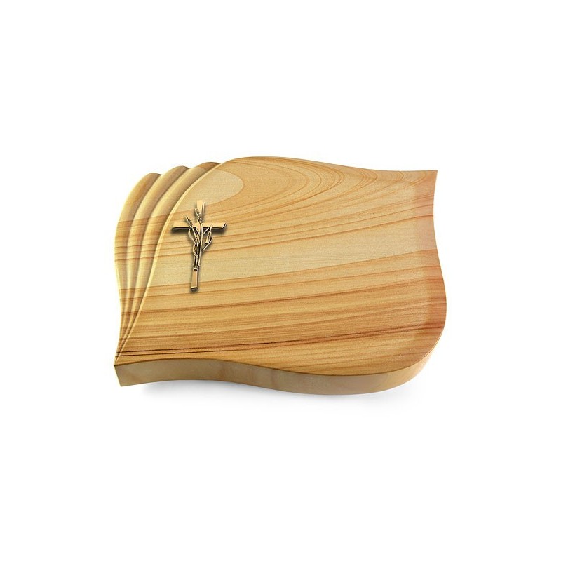 Grabstein Eterna/Woodland Kreuz/Ähren (Bronze)