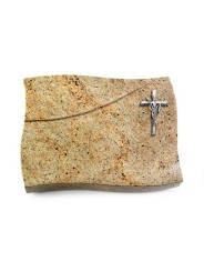 Grabstein Firenze/Kashmir Kreuz/Ähren (Alu)