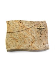 Grabstein Firenze/Kashmir Kreuz/Ähren (Bronze)