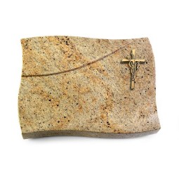 Grabstein Firenze/Kashmir Kreuz/Ähren (Bronze)