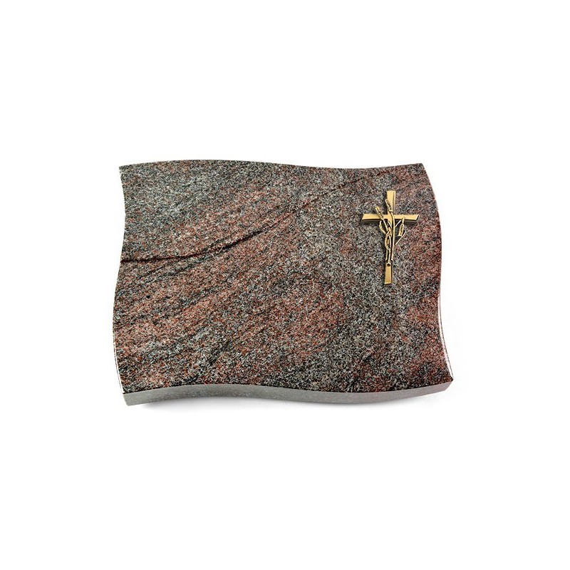 Grabstein Firenze/Paradiso Kreuz/Ähren (Bronze)