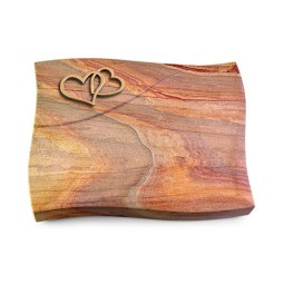 Grabstein Firenze/Rainbow Herzen (Bronze)