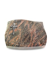 Grabstein Galaxie/Himalaya Kreuz/Ähren (Alu)