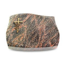 Grabstein Galaxie/Himalaya Kreuz/ Rose (Bronze)