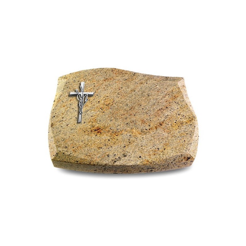 Grabstein Galaxie/Kashmir Kreuz/ Ähren (Alu)