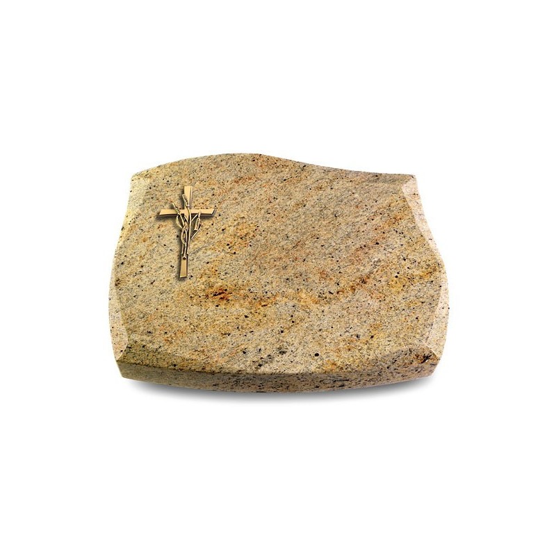 Grabstein Galaxie/Kashmir Kreuz/ Ähren (Bronze)